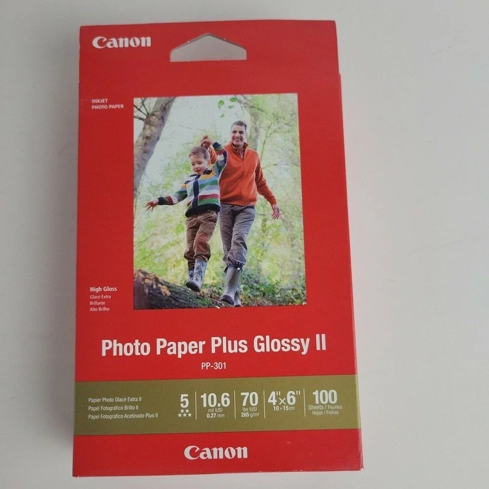 Canon Plus Glossy II PP-301 Inkjet Print Photo Paper - 100 Sheets